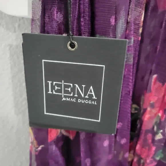 MAC DUGGAL 2143  Floral Flutter Sleeve Midi Dress NWT Size 4 - Picture 9 of 12